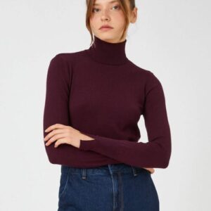 Ribbed Turtleneck Sweater Woman