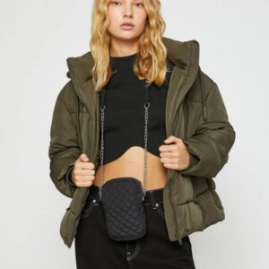 Inflatable Jacket Hooded Pocket Detailed woman