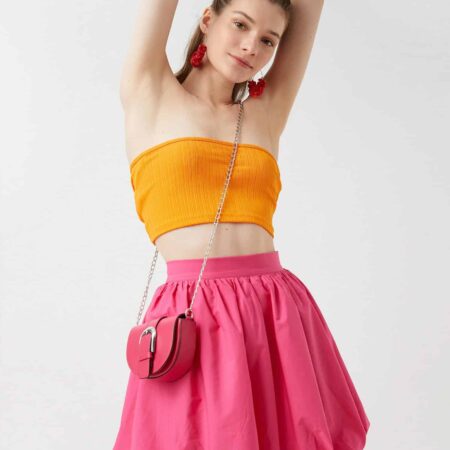 Women's Buckled Shoulder Bag Leather Look - Image 3