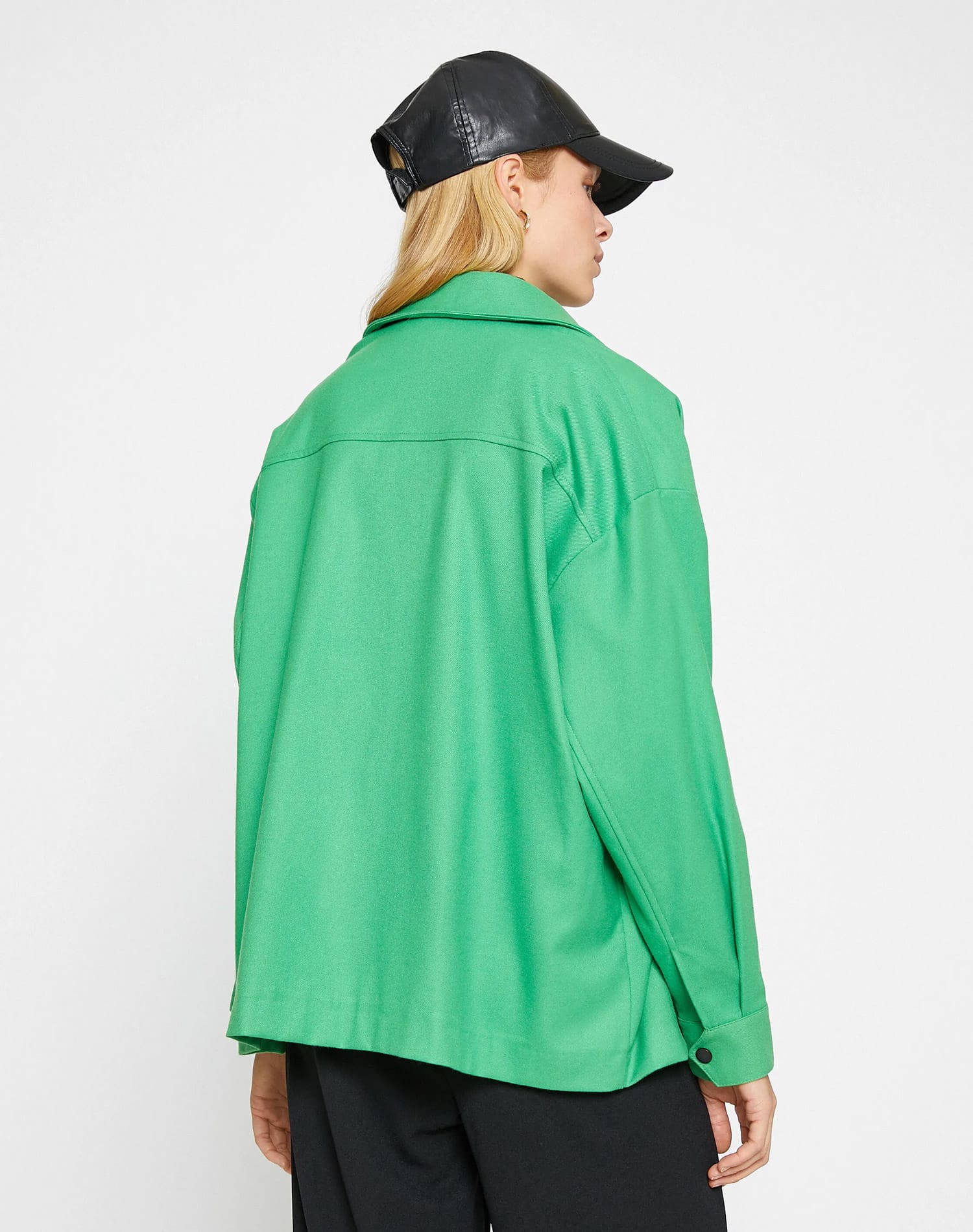 Long Sleeve Shirt Pocket Snap Fastener Woman - Image 4